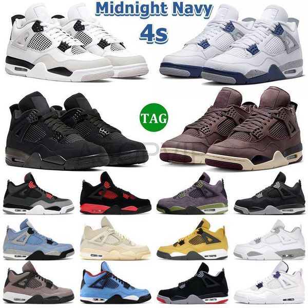 

4 basketball shoes men women 4s midnight navy military black cat violet ore red thunder university blue sail infrared canvas mens trainers o