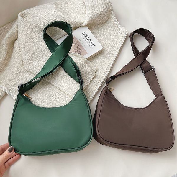 

evening bags exquisite women shoulder bag solid color armpit designer underarm bags leisure ladies crescent daily dumpling bags 230407