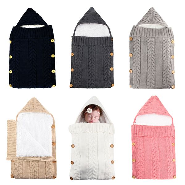

sleeping bags baby winter plush sleeping bag baby knitted swaddle packaging baby cart sleeping bag envelope 230407