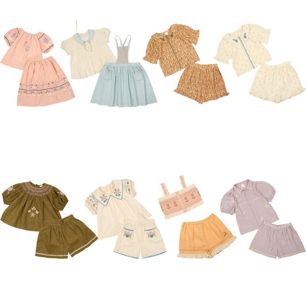 

kids shirts 2023 summer apo brand girls cute embroidery short sleeve blouses baby toddler fashion outwear clothes 230406, White;black