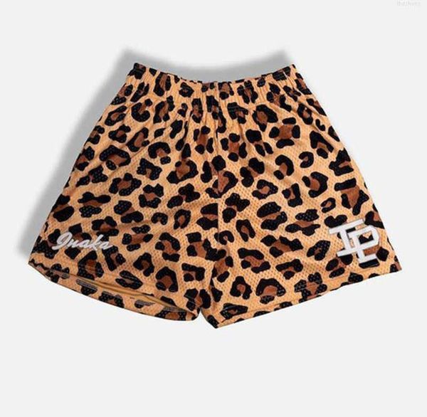 

men's shorts leopard inaka power men's women's classic gym basketball mesh running fitness sports ip workout shortmen's, White;black