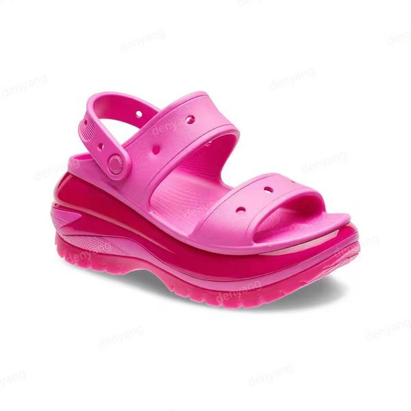 

23s mega crush clogs platform croc sandals designer sandal beach waterproof women rubber slippers mules outdoor slides lady cute slip on siz, Black