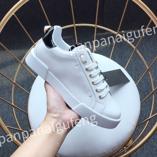 

2023 luxury calfskin women sneakers shoes leather trainers famous comfort outdoor trainers men's casual walking, Black