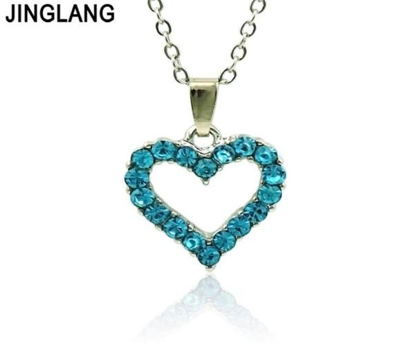 

jinglang heart shaped friend pendant for necklace romantic fashion jewelry nice mother039s day gift6942282, Silver