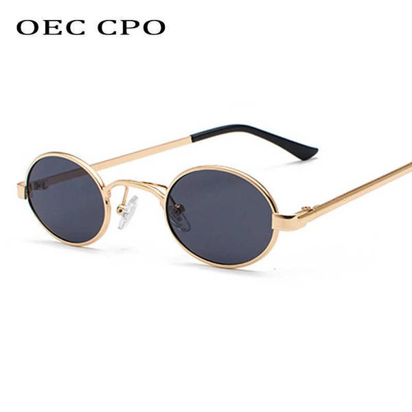 

sunglasses oec cpo classic small frame oval sunglasses for men metal punk sun glasses women retro shades round eyewear steampunk uv400 p2304, White;black