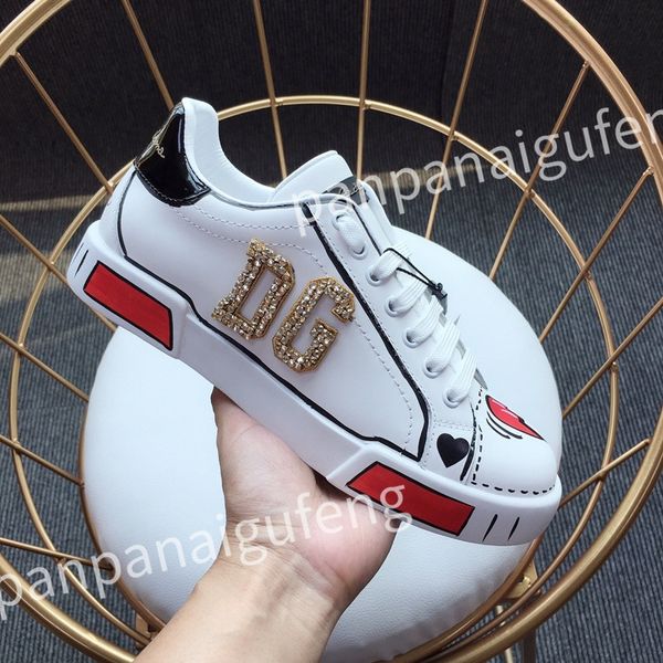 

2023 luxury calfskin womens sneakers shoes leather trainers famous comfort outdoor trainers men's casual walking, Black