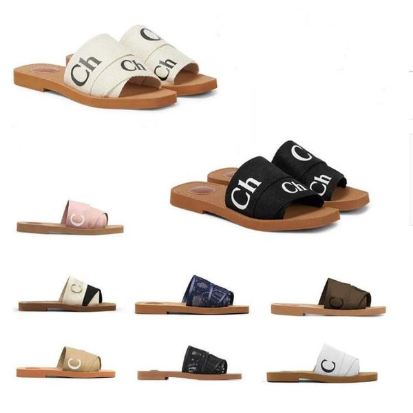 

woody flat mules slides sandals men women slippers canvas square toe lace embroidery snake mens summer sandal fashion beach shoes outdoor ho, Black