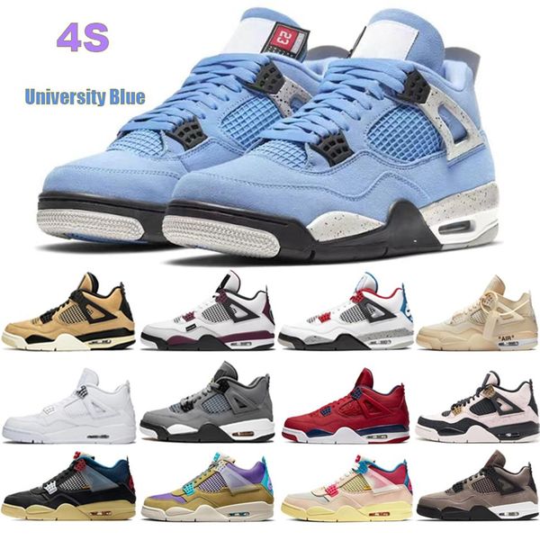 

2022 university blue jumpman 4 4s mens basketball shoes white guava ice oreo sail noir metallic purple black cat bred shimmer ca297l