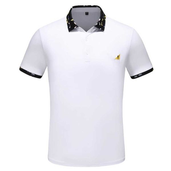 

men's t-shirts polos classic letter embroidery striped pattern fashion men's polo shirts custom casual short sleeves m-3xl-polo s, White;black