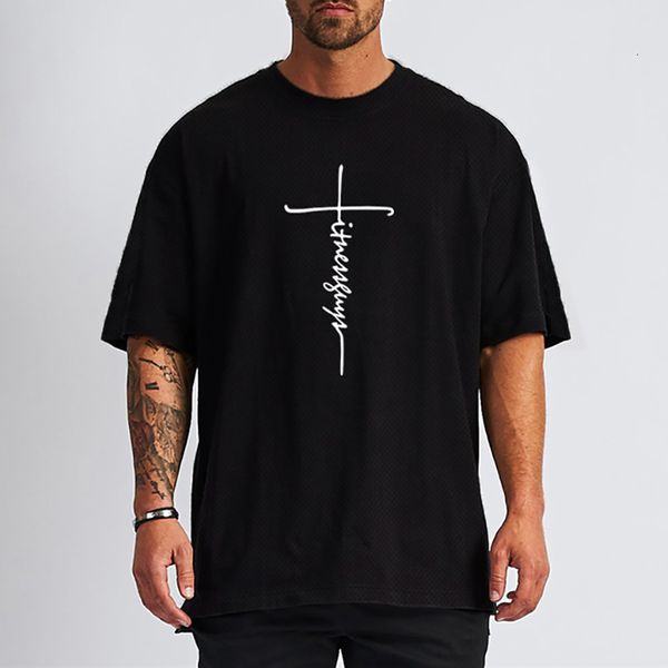 

men's t-shirts oversized men's summer straight shoulder half sleeved t-shirt quick drying mesh gym clothing loose fit t-shirt 2304, White;black