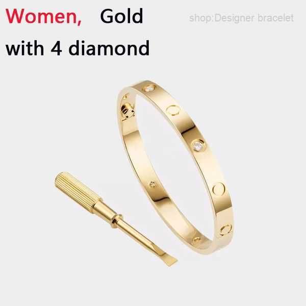 

bangle love screw bracelet designer luxury jewelry women classic 5.0 titanium steel alloy gold-plated craft colors gold silver rose never fa, Black