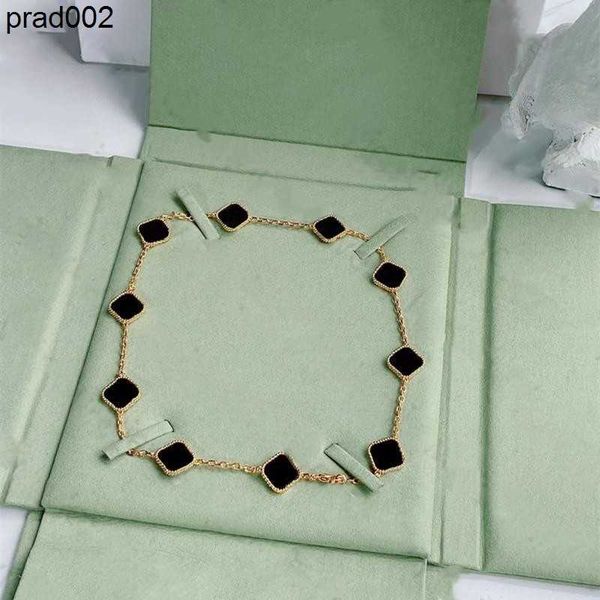 

fashion necklace elegant ten clover classic bracelet necklace women's jewelry pendant 7 colors, Silver