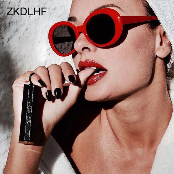

sunglasses frames retro round style woman brand designer sun glasses male female fashion oval red white black eyewear vintage goggle uv 2304, Silver