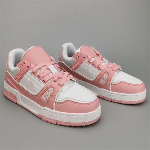 

2022 luxury trainer sneakers shoes printing fashion brand designer mens shoes genuine leather sneaker size 38-45 z12, Black