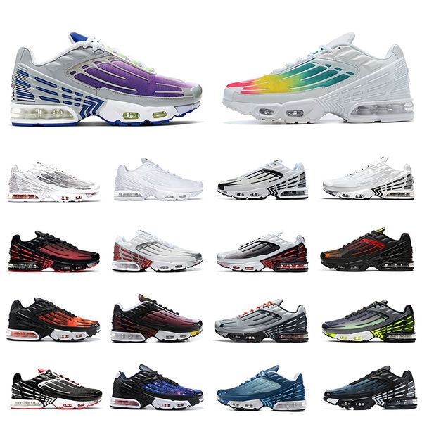 

tn plus 3 tuned running shoes mens white black purple nebula hyper blue crimson ghost green aqua red neon trainers sports sneakerst2