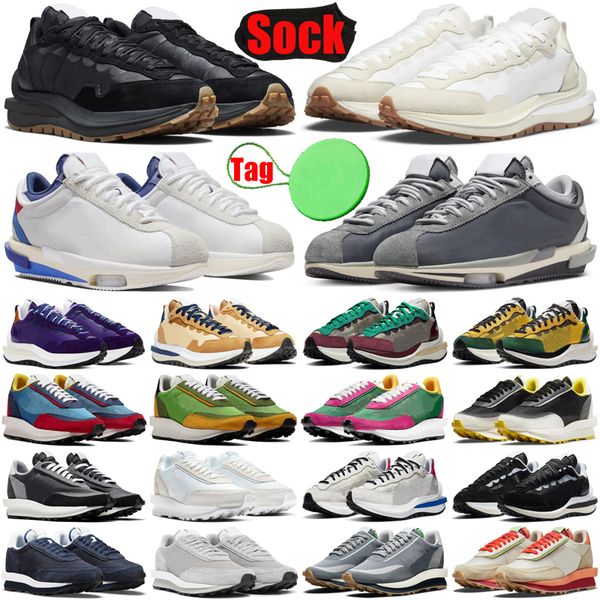 

sacais designer waffle vaporwaffle mens shoes casual sneakers waffles vaporwaffles pegasus fragment ldwaffle ldv ld plate-forme luxury men w, Black