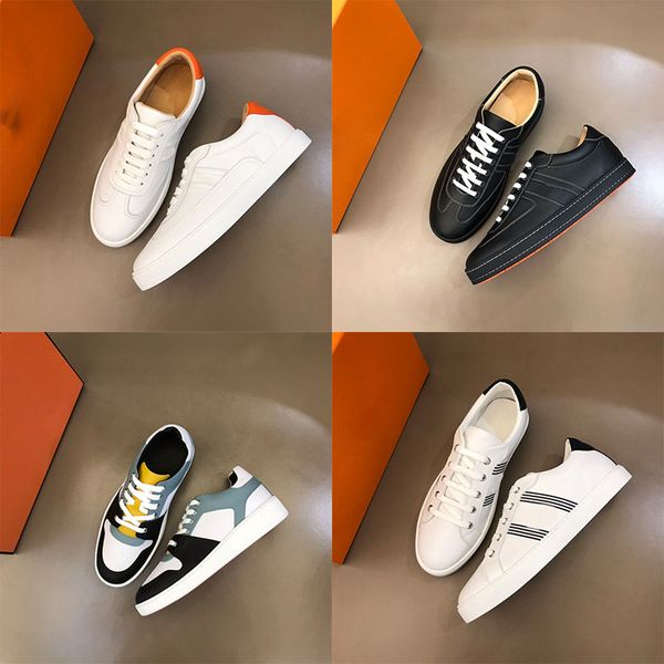 

classic small white shoes men's and women's leather casual shoes sneakers thick-soled soft leather lazy shoes luxury brand h shoes, Black