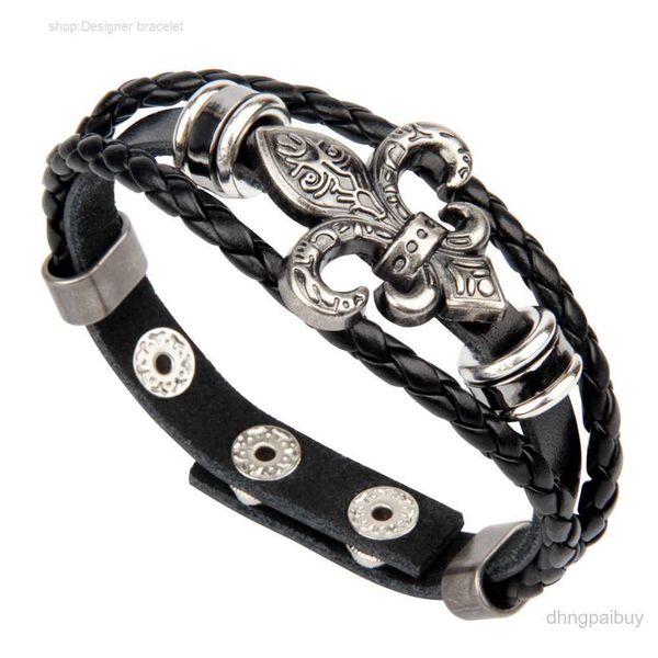 

bangle designer ch bracelet mainstream leisure personality cross men's fashion accessories hand chain lover gifts classic luxury jewelr, Black