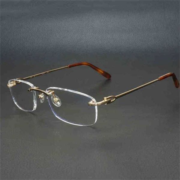

2023 designer glasses metals square clear men's glasses random women's glass optical frame for computer 9011 factory direct sales, White;black