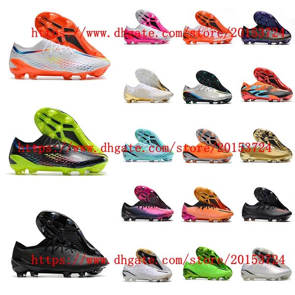 

2023 soccer new professional shoes x speedportal.1 fg waterproof football boots grass cleats men football boots, Black