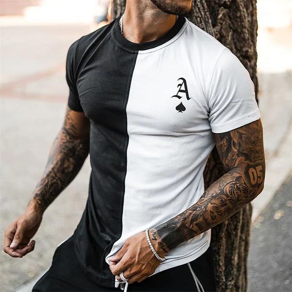 

mens tshirts summer tshirt 3d street style round neck t shirt fashion poker print short sleeve zebra stripe oversized 230406, White;black