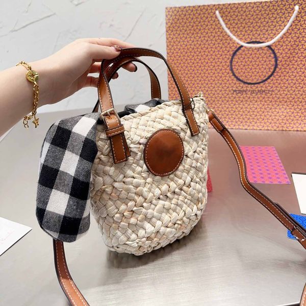 

designer straw bag beach bag women casual mini wicker summer sunshine straw woven handbags lady travel basket bags