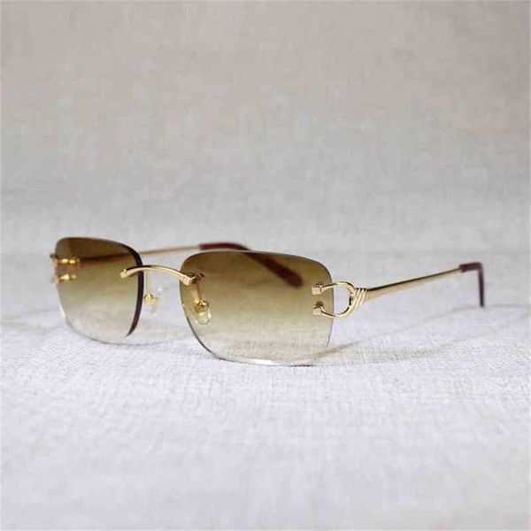 

2023 designer glasses new vintage rimless clear frame men reading square glasses women oculos gafas for outdoor beaching driving, White;black