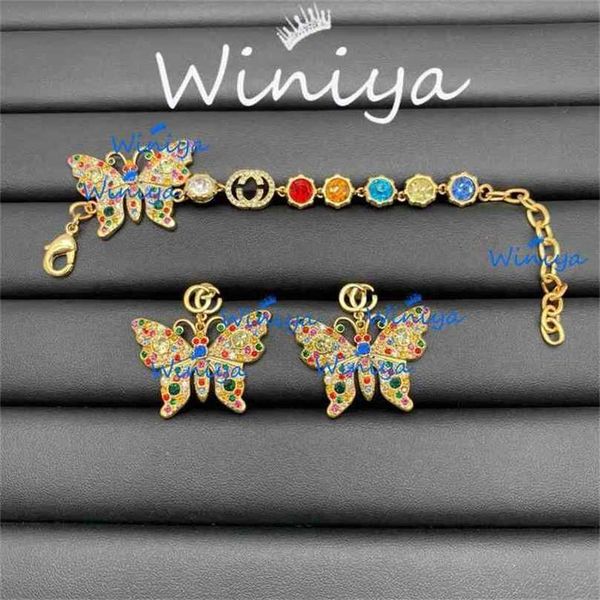 

design necklace set new letter spell color diamond earrings bracelet trend personalized fashion accessories factory direct sales 50% off, Silver