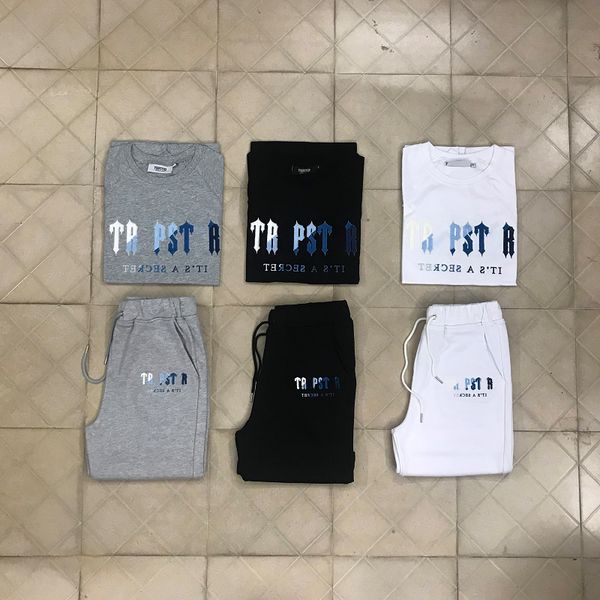 

sports suit men's sportswear t-shirts outdoor lounge wear two-piece alphabet print street wear fashion short sleeve, Gray