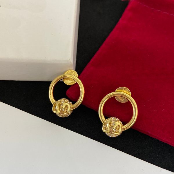 

luxury brand design vale14k golden circular golden party earrings, Golden;silver