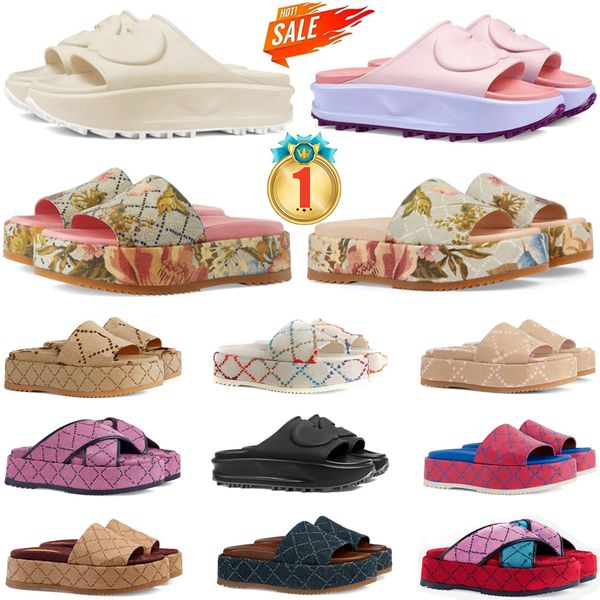 

2023 new style interlocking slippers g sandal sliders macaron thick bottom non-slip soft bottom fashion g house slipper women wear beach fli, Black