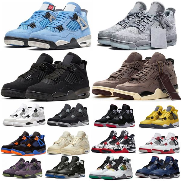

4 jumpman 4s men outdoor shoes military black cat canvas fire red thunder white oreo j4 dark mocha hyper royal womens mens trainers