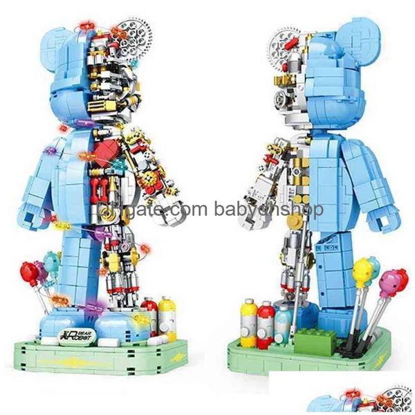 

Buildmoc Ideas Blocks Technical Violent Robot Bear Light Figures 1160Pcs Model Building Toys For Children Kids Gifts Toy Bricks G220 Dhamb