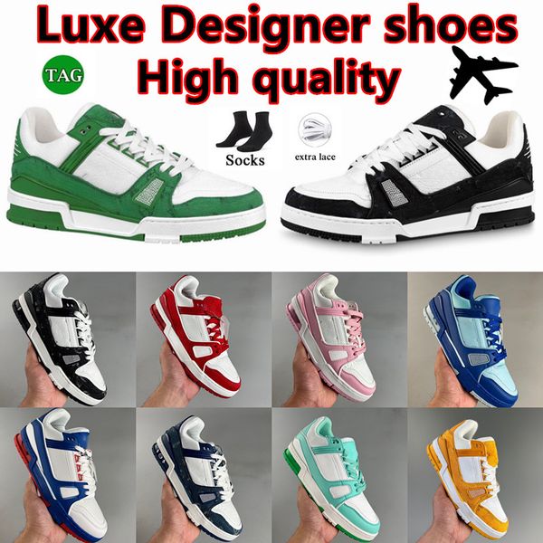 

luxury designer shoes shoes flat casual shoesmen causal shoes fashion woman leather lace up platform sole sneakers white black mens womens l