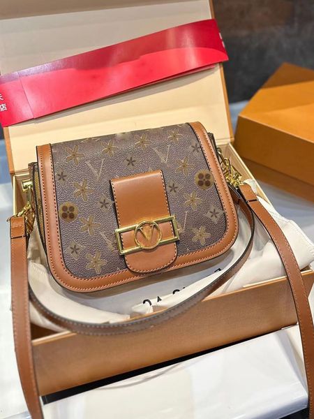 

new dauphine crossbody bags leather luxury designer handbags leather messenger women purse chain shoulder bag