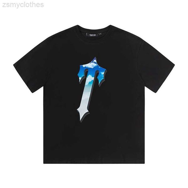 

t-shirts for men trapstar chocolate oblique t-high-definition printed cotton short-sleeved t-shirt, White;black