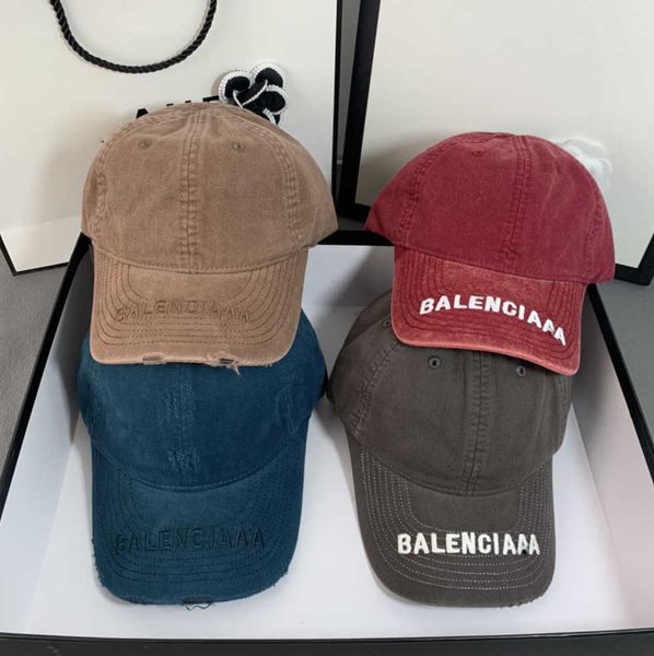 

ball caps men's and women's designers casquette sports denim ripped solid color b letter outdoor couple hats casquette 60ess, Blue;gray