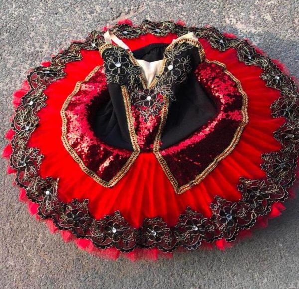 

girl039s dresses red children professional black ballet tutus blue dance clothes girl puff dress costume tutu6790317, Red;yellow