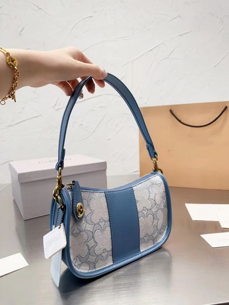 

luxury designer bag new temperament leather canvas stitching clutch fashion design single shoulder bag women's crossbody bag