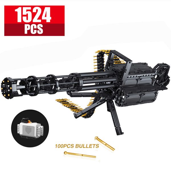 

model kits military ww2 technical electric gatling gun continuous firing building block city police weapons pistol sniper rifle toy boy p230