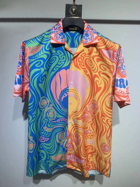 

mens designer shirts brand clothing men shorts sleeve dress shirt hip hop style cotton 104122, White;black