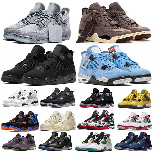 

jumpman 4 basketball shoes 4s military black cats seafoam red cement sail violet ore midnight navy tech white oreo pn dust dhgate mens women