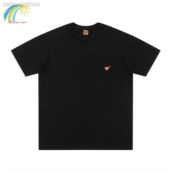 

t-shirts for men black white human made short sleeve men women letter printing t-shirts casual simple tees, White;black