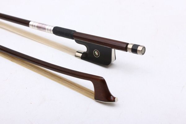 

1pcs beginner viola bow brazilwood bow stick ebony frog natural horsetail