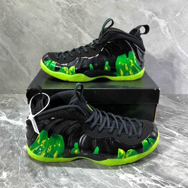 

penny hardaway paranorman men basketball shoes one qs black green posite men athletic sneakers with box
