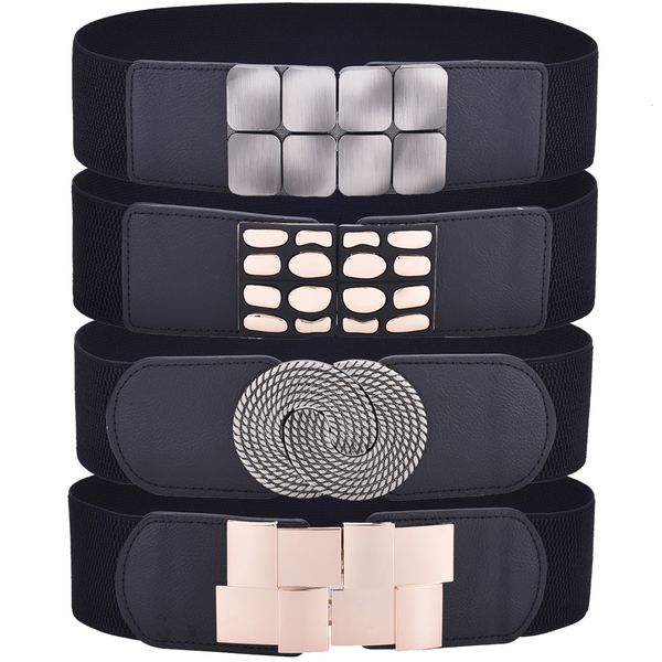 

belt stretchy wide waist ladies elastic girdle for dresses 230406, Black;brown