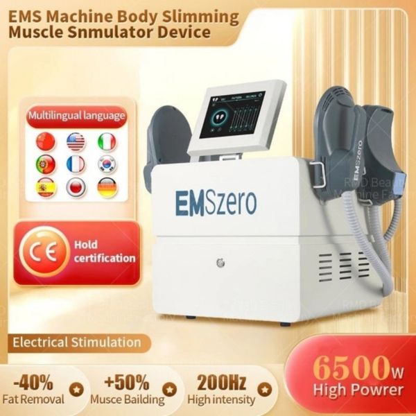 

2023 dls-emszero machine 4 handles 6000w muscle stimulation burn fat electromagnetic body sculpting beauty machine