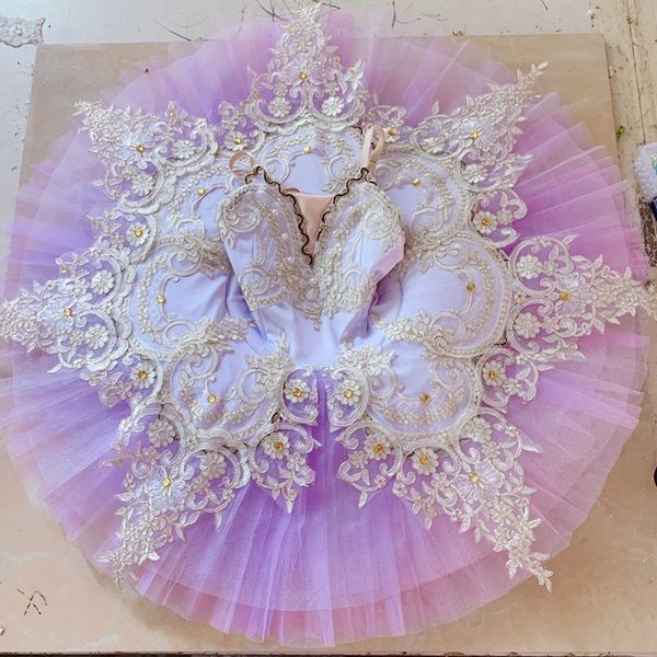 

dancewear children professional ballet tutus purple white swan lake tutu ballerinas women modern dance costumes girls ballet dress 230407, Blue