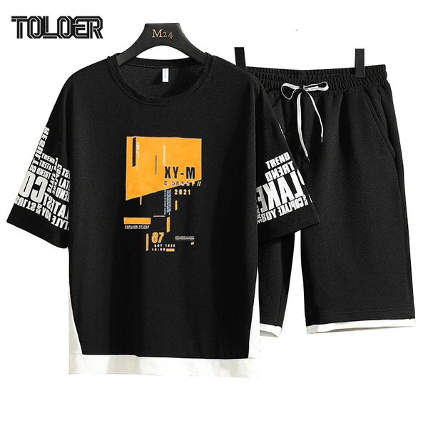 

mens tracksuits summer mens sets fashion korean tracksuit men short sleeve t shirtssport shorts suit men casual men clothing mens joggers se, Gray