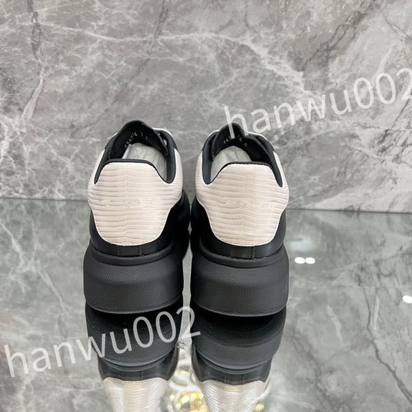 

2023 new luxury lady flat casual shoes womens travel leather lace-up sneaker cowhide fashion woman white shoe men gym sneakers, Black